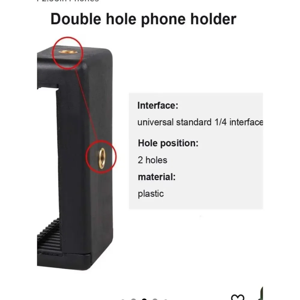 Adjustable Black Clip Phone Mount